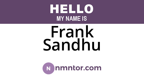 Frank Sandhu