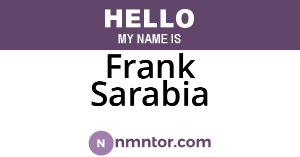 Frank Sarabia