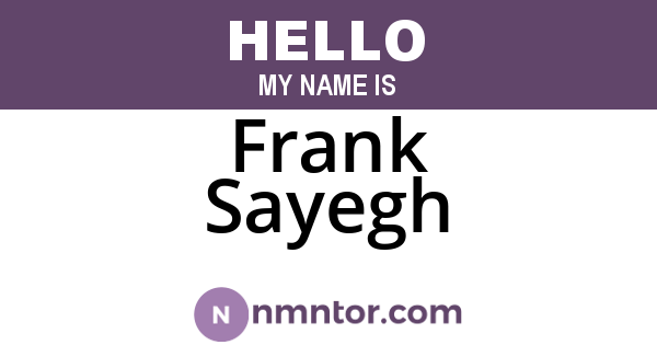 Frank Sayegh