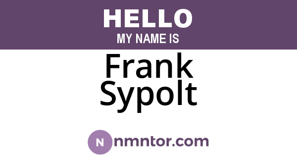 Frank Sypolt