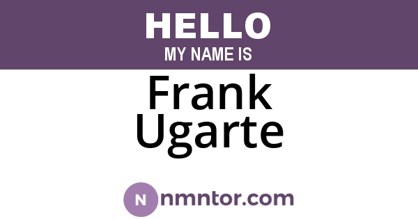 Frank Ugarte