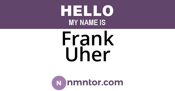 Frank Uher