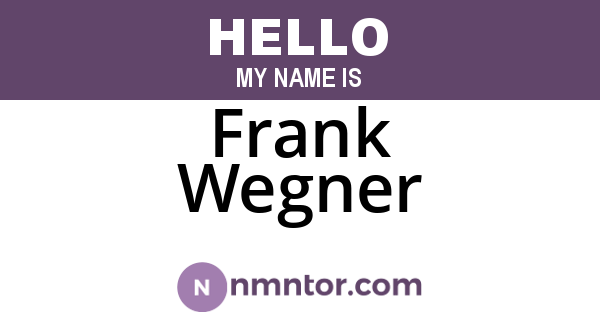 Frank Wegner