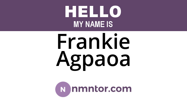 Frankie Agpaoa