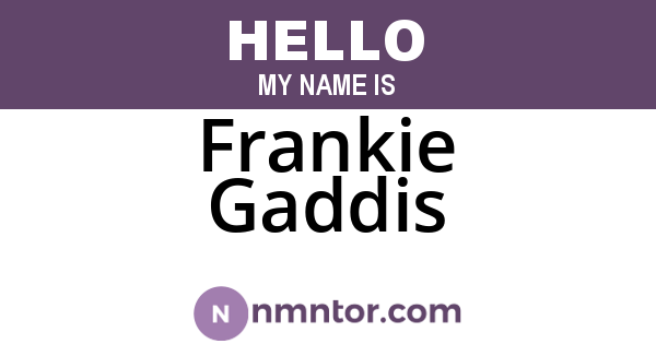 Frankie Gaddis