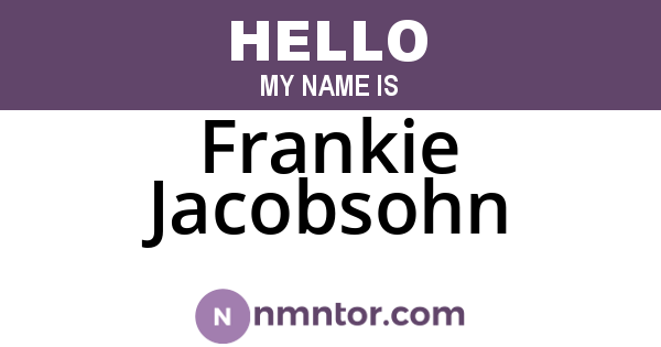 Frankie Jacobsohn