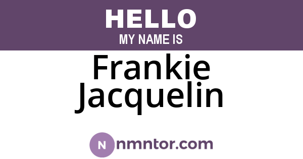 Frankie Jacquelin
