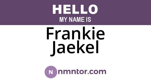 Frankie Jaekel