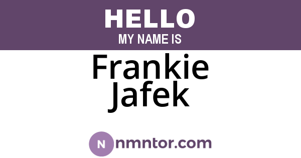 Frankie Jafek
