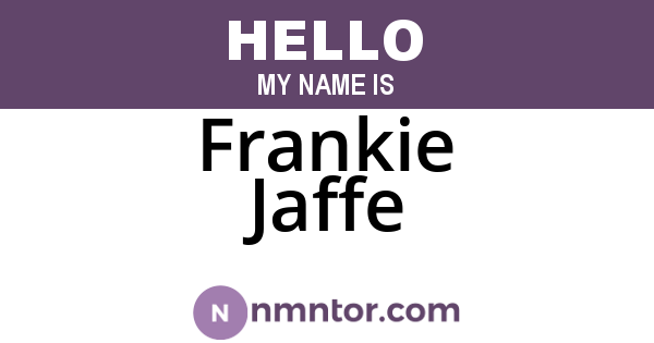 Frankie Jaffe