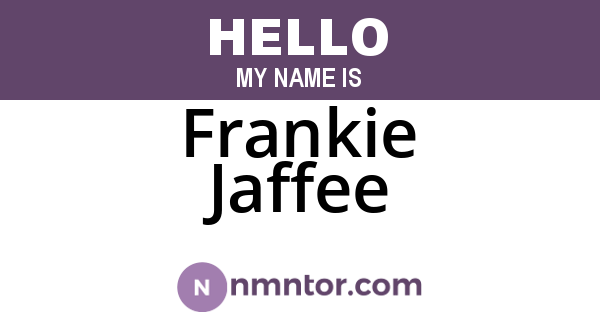Frankie Jaffee