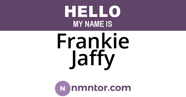 Frankie Jaffy