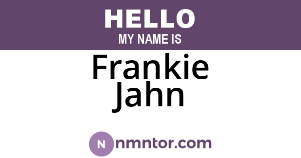 Frankie Jahn