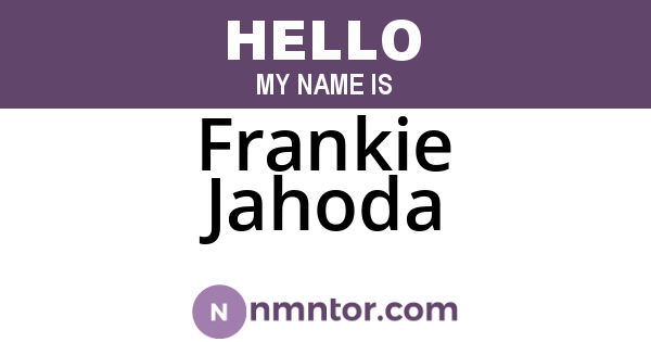 Frankie Jahoda