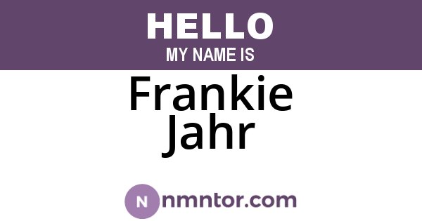Frankie Jahr