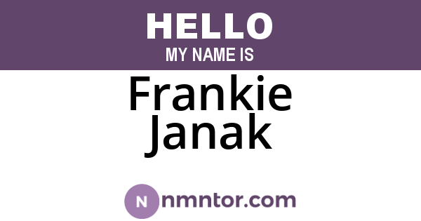 Frankie Janak
