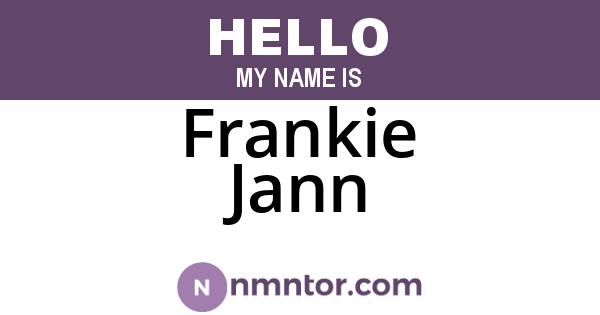 Frankie Jann