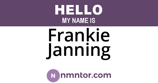 Frankie Janning