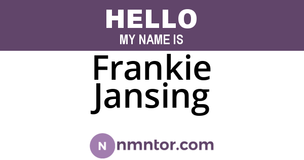 Frankie Jansing