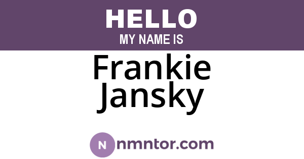 Frankie Jansky