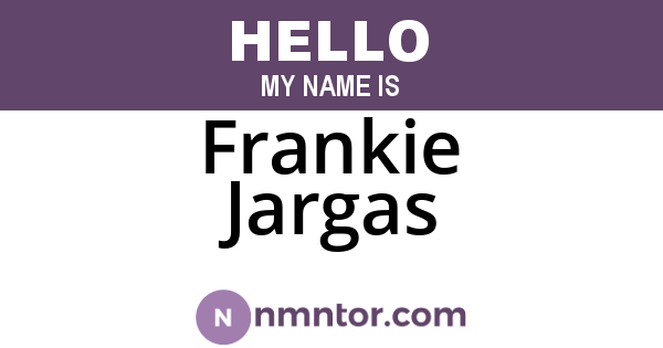 Frankie Jargas