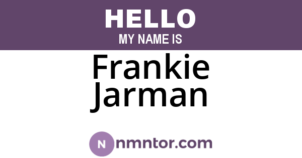 Frankie Jarman