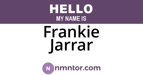 Frankie Jarrar