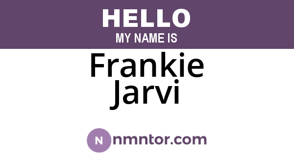 Frankie Jarvi