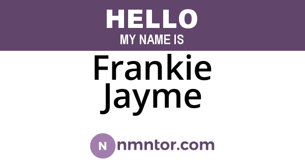 Frankie Jayme