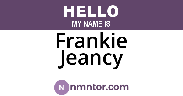 Frankie Jeancy