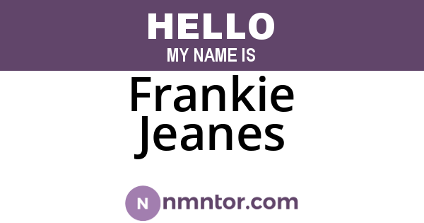 Frankie Jeanes