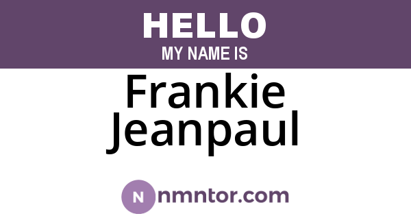 Frankie Jeanpaul