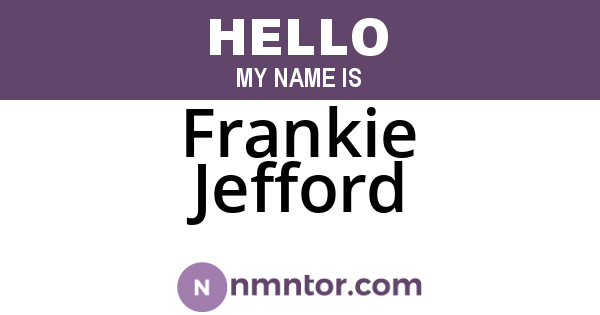 Frankie Jefford