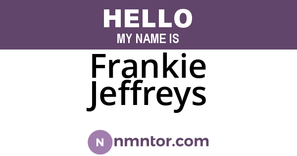 Frankie Jeffreys