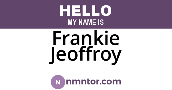 Frankie Jeoffroy