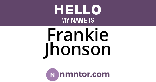 Frankie Jhonson