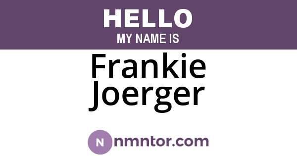 Frankie Joerger