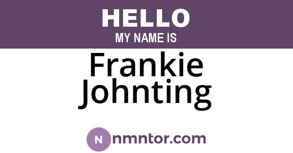 Frankie Johnting