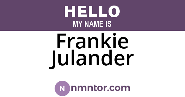 Frankie Julander