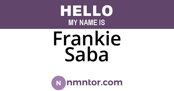 Frankie Saba