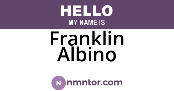 Franklin Albino