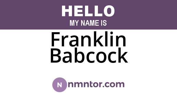 Franklin Babcock