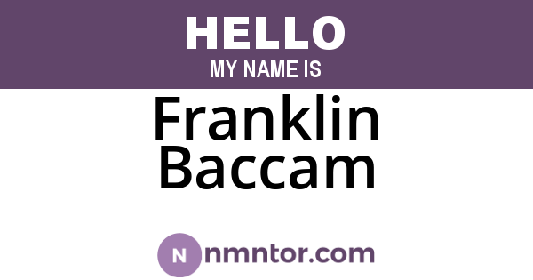 Franklin Baccam