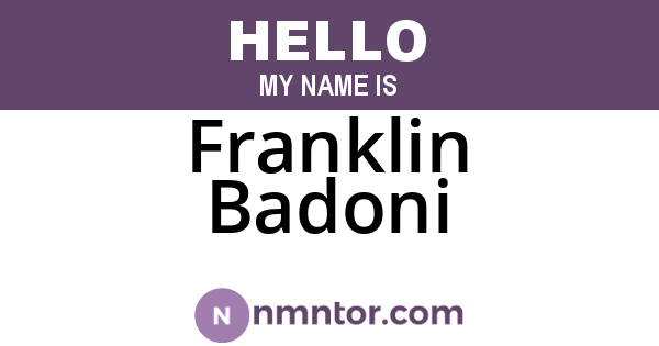 Franklin Badoni