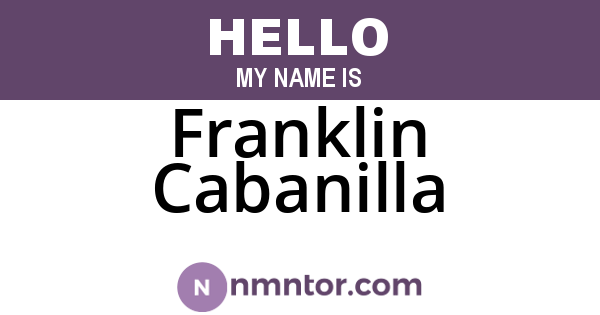 Franklin Cabanilla