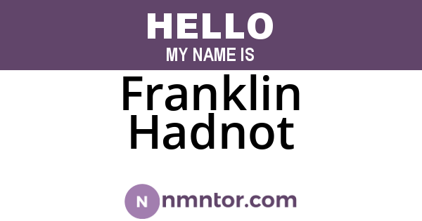 Franklin Hadnot