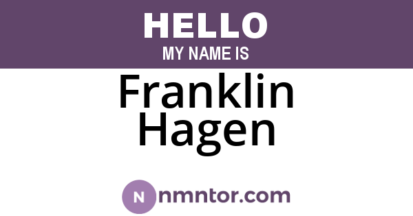 Franklin Hagen
