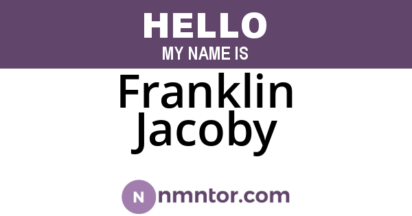 Franklin Jacoby