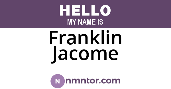 Franklin Jacome