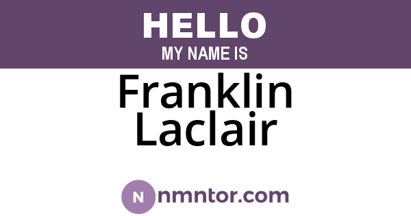 Franklin Laclair